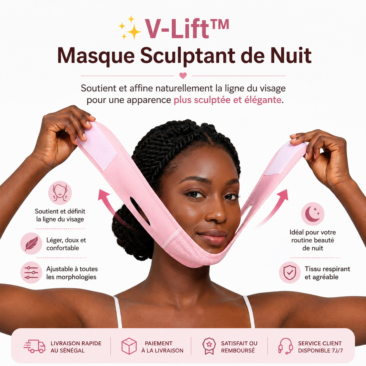 ✨ V-Lift™ — Masque Sculptant de Nuit